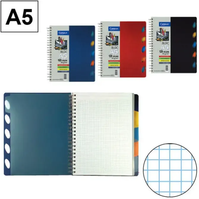 CAMPUS BLOC A5 120/H T.PP 70G CP-4MM 5SEPARD 0018881 MAK001767