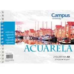 CAMPUS BLOC ACUARELA CAMPUS A4 190G 20H HSWC-A4 MAK600304