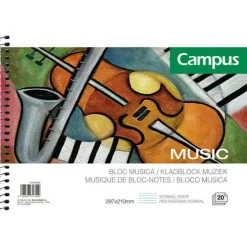 CAMPUS BLOC MUSICA A-4 20/H 80GR 1902-53 MAK001902