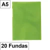 CAMPUS CARPETA 20 FUNDAS A5 CUARTILLA PLUS TRANSLUCIDA VERDE MT-20G-A5GN MAK180857