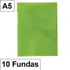 CAMPUS CARPETA 10 FUNDAS A5 CUARTILLA PLUS TRANSLUCIDA VERDE MT-10G-A5GN MAK180855