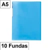 CAMPUS CARPETA 10 FUNDAS A5 CUARTILLA PLUS TRANSLUCIDA AZUL MT-10G-A5BL MAK180856