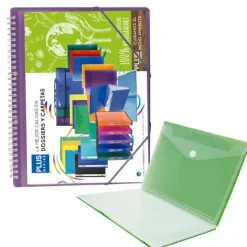 CAMPUS CARPETA 50 FUNDAS PLUS ESPIRAL CON GOMA VIOLETA + SOBRE SCB50-VL MAK181075