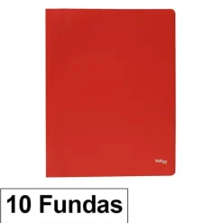 CAMPUS CARPETA 10 FUNDAS PLUS A4 ECO ROJO EF-10-RD MAK180649