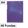 CAMPUS CARPETA 40 FUNDAS PLUS FLEXIBLE TRANSLUCIDAD VIOLETA MT-40G-VL MAK180866