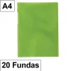 CAMPUS CARPETA 20 FUNDAS PLUS A4 20F TRANSLUCIDA VERDE 180672 MAK180672