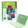 CAMPUS CARPETA 30 FUNDAS PLUS ESPIRAL CON GOMA VERDE + SOBRE SCB30-GN MAK181035