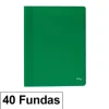 CAMPUS CARPETA 40 FUNDAS PLUS A4 ECO VERDE EF-40-GN MAK180663