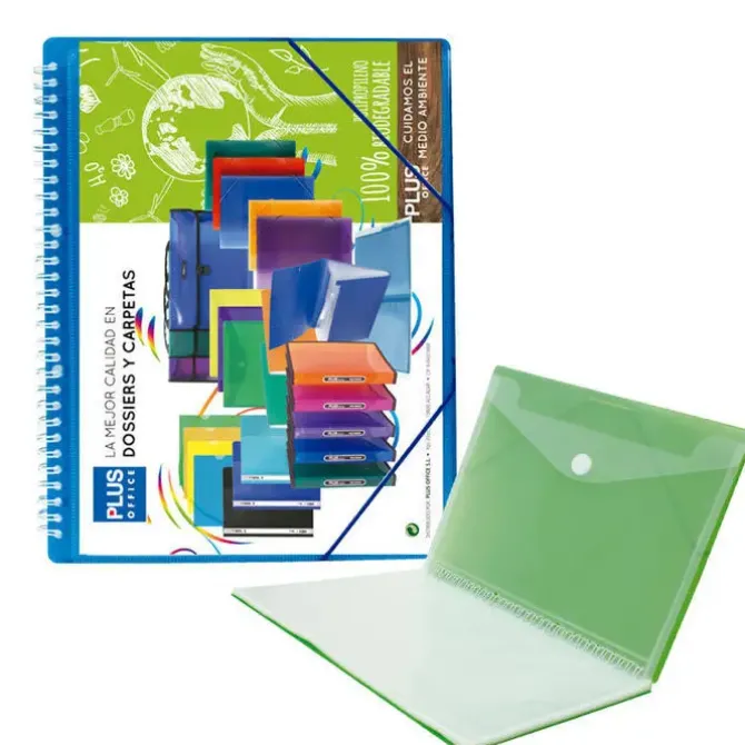 CAMPUS CARPETA 30 FUNDAS PLUS ESPIRAL CON GOMA AZUL + SOBRE 180760 MAK180760