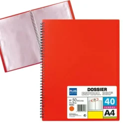 CAMPUS CARPETA 40 FUNDAS PLUS MUELLE WIRE ROJO 13461-40-RD MAK180628