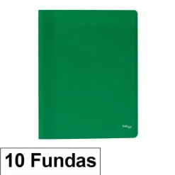 CAMPUS CARPETA 10 FUNDAS PLUS A4 ECO VERDE EF-10-GN MAK180651