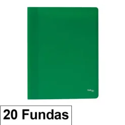 CAMPUS CARPETA 20 FUNDAS PLUS A4 ECO VERDE EF-20-GN MAK180655