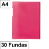 CAMPUS CARPETA 30 FUNDAS PLUS A4 TRANSLUCIDA ROSA MT-30G-PK MAK180880