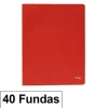 CAMPUS CARPETA 40 FUNDAS PLUS A4 ECO ROJO EF-40-RD MAK180661