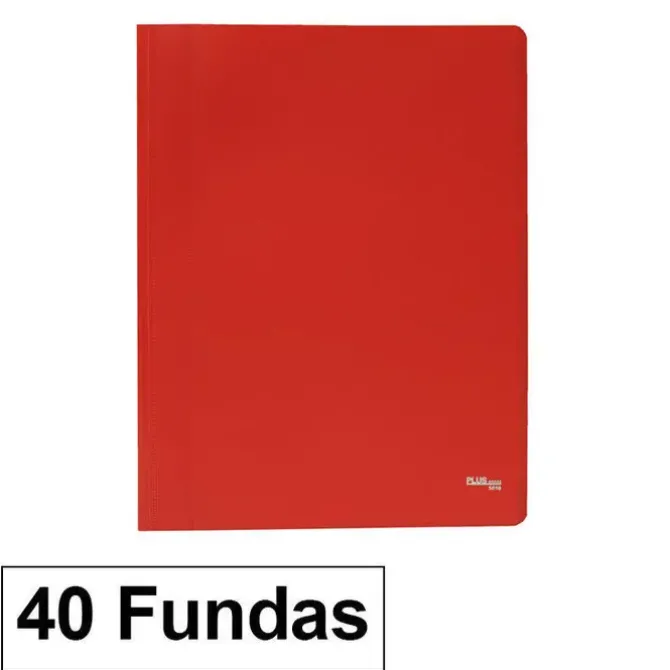 CAMPUS CARPETA 40 FUNDAS PLUS A4 ECO ROJO EF-40-RD MAK180661