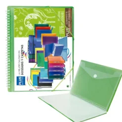 CAMPUS CARPETA 20 FUNDAS PLUS ESPIRAL CON GOMA VERDE SCB20-GN MAK181033