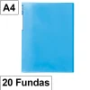 CAMPUS CARPETA 20 FUNDAS PLUS A4 TRANSLUCIDA AZUL 180674 MAK180674