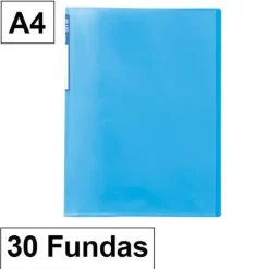 CAMPUS CARPETA 30 FUNDAS PLUS A4 TRASLUCIDA AZUL 180680 MAK180680