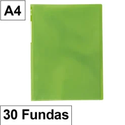 CAMPUS CARPETA 30 FUNDAS PLUS A4 TRANSLUCIDA VERDE 180678 MAK180678