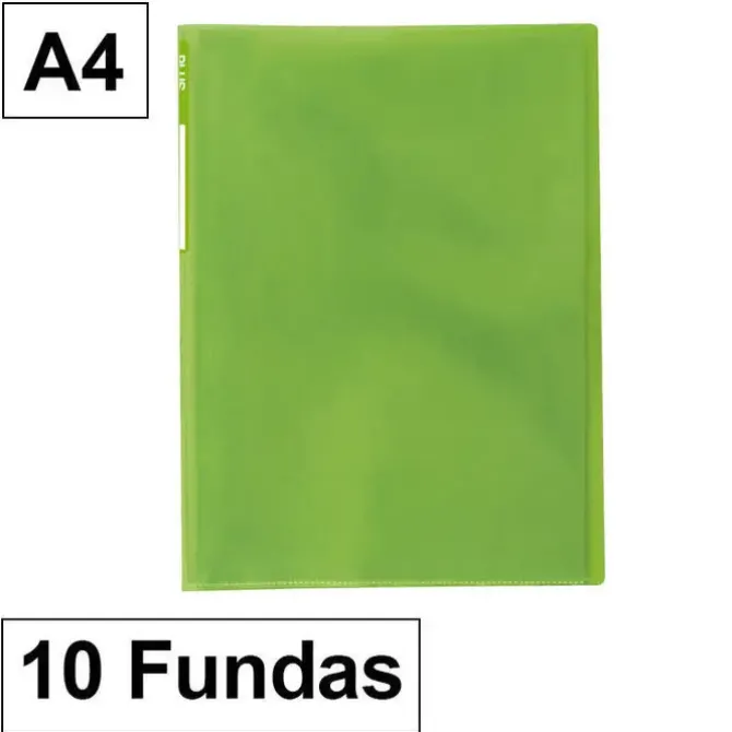 CAMPUS CARPETA FUNDAS PLUS A4 10F TRAS.VERDE 180666 MAK180666