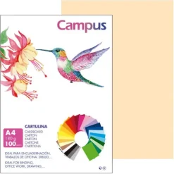 CAMPUS CARTULINA CAMPUS A4 180G CREMA 601495 MAK220147