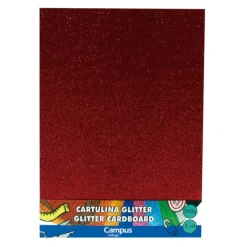 CAMPUS CARTULINA CAMPUS A4 GLITTER ROJO/3UD 8200120503RD MAK630706