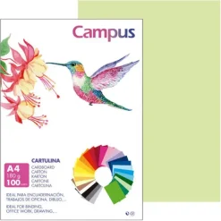 CAMPUS CARTULINA CAMPUS A4 180G VERDE MANZANA 0015020 MAK220154