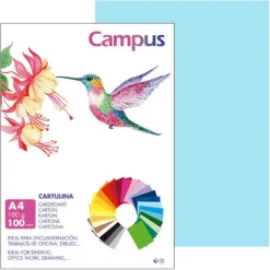 CAMPUS CARTULINA CAMPUS A4 180G AZUL CELESTE 601410 MAK220144