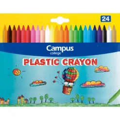 CAMPUS CERAS DURAS PLASTIC CRAYON 24COLORES 630776