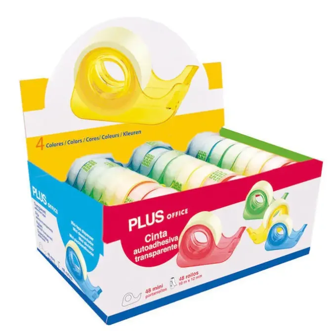 CAMPUS CINTA ADHESIVA PLUS 10X12M PORTARROLL 12XM48 MAK040591