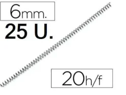 CAMPUS ESPIRAL METALICA PASO 5:1/64 6MM 25UNIDADES