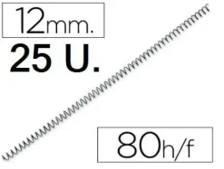 CAMPUS ESPIRAL METALICA PASO 5:1/64 12MM 25 UNIDADES