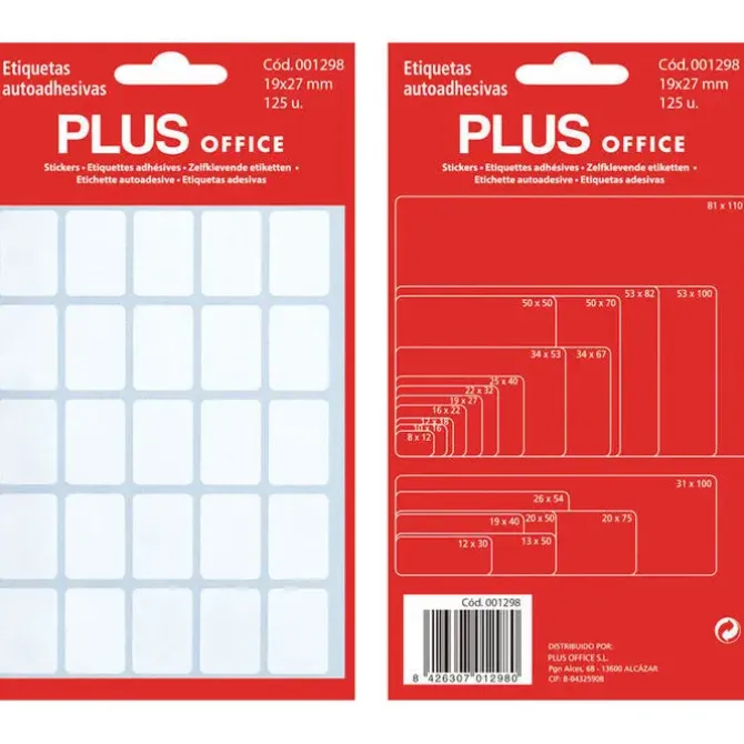 CAMPUS ETIQUETAS PLUS 19X27 5H 125U 607110 MAK001298