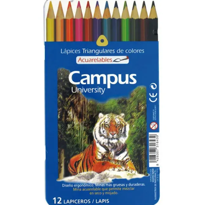 CAMPUS LAPICES COLORES CAMPUS ACUAREL. 12COL 0016060 MAK630367