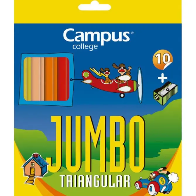 CAMPUS LAPICES COLORES CAMPUS JUMBO TRI.C/10 90400 MAK630044