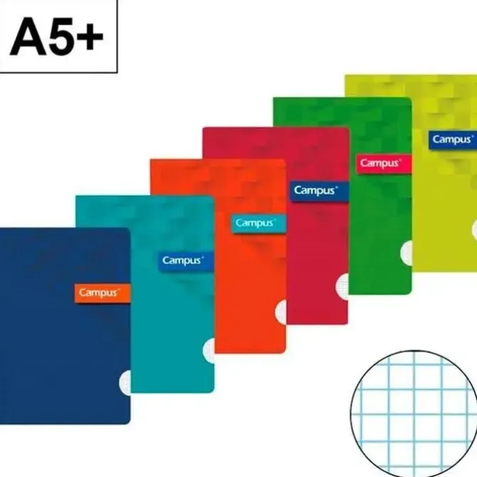 CAMPUS LIBRETA A5+ GRAPADA 48HOJAS 90GR TAPA PP POLIPROPILENO CN4MM 002747 MAK002747