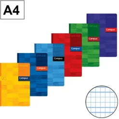 CAMPUS LIBRETA A4 GRAPADA 48H 90GR C.M.-3MM 48H A4 90ME3M MAK002160