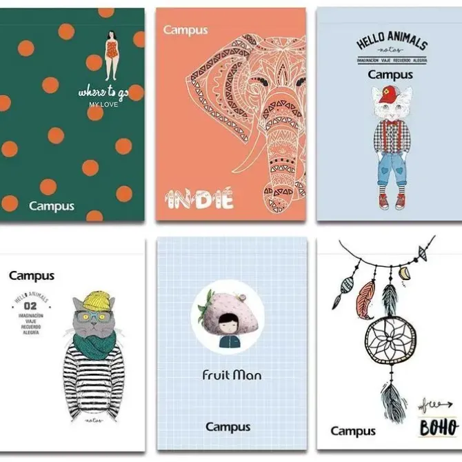 CAMPUS LIBRETA 103X140 80G 60H T.BASICA LISO 8273 MAK002456