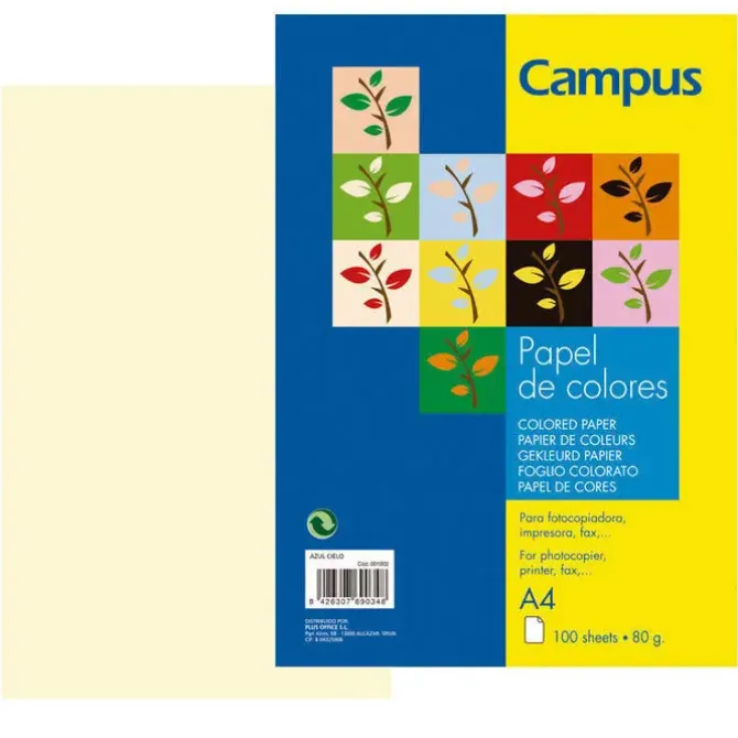 CAMPUS PAPEL CAMPUS A4 80GR 100H MARFIL IT100 A4/100 MAK001576