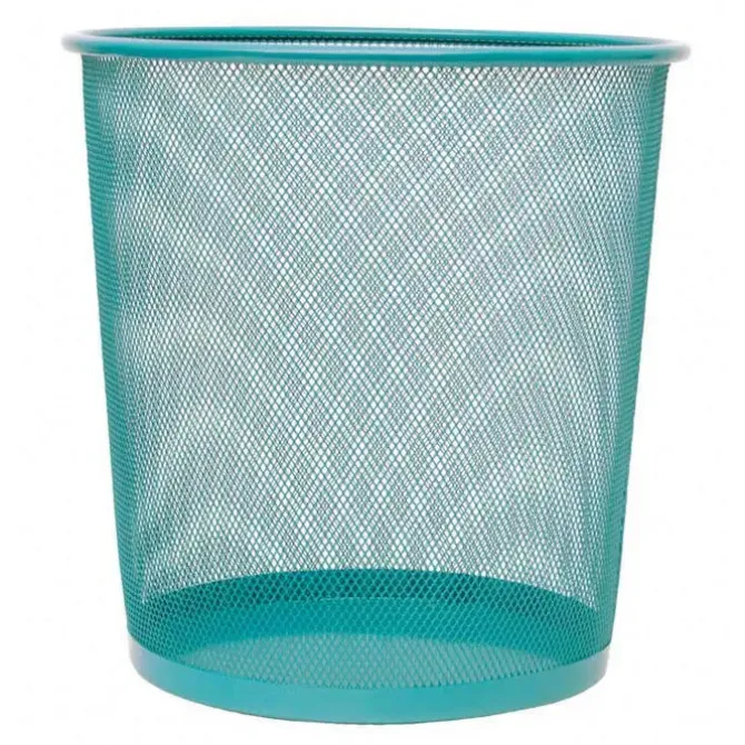 CAMPUS PAPELERA PLUS METAL PEQUEÑA REJ.TURQU CQY-5002-TU MAK040649