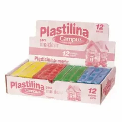 CAMPUS PLASTILINA CAMPUS MEDIANA 200G SURTID PO-2424-12 MAK630288