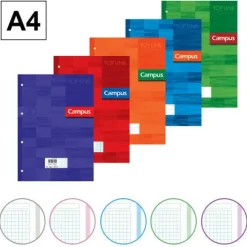 CAMPUS RECAMBIO A4 100H 90G 4TAL. CN5MM 5COL 00118299-42 MAK001829