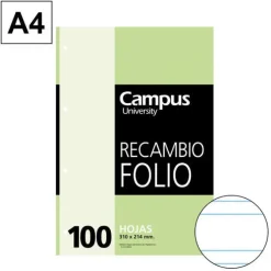 CAMPUS RECAMBIO Fº 100H 60GR 4TAL DP2,5MM 21116-57- MAK001126
