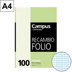 CAMPUS RECAMBIO Fº 100H 60GR 4TAL MM 001129-62- MAK001129
