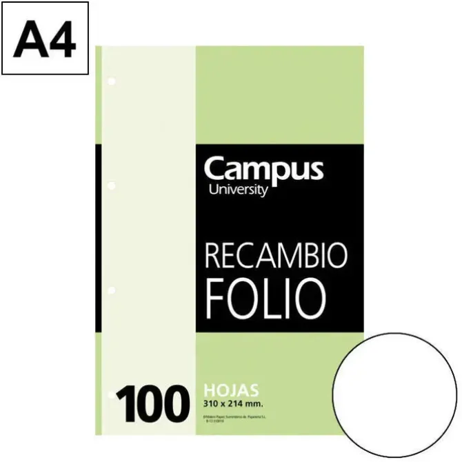 CAMPUS RECAMBIO Fº 100H 60GR 4TAL LISO 21024-114- MAK001128