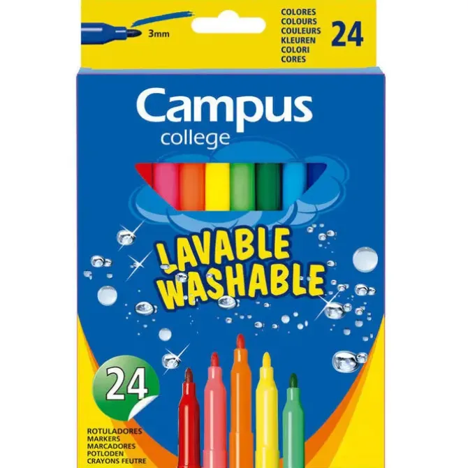 CAMPUS ROTULADOR CAMPUS TINTA LAVABLE 24COL 807-24 MAK630563
