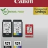 CANON PG575/CL576 PACK DE 2 CARTUCHOS DE TINTA ORIGINALES + 50 HOJAS DE PAPEL FOTOGRAFICO - 5438C004