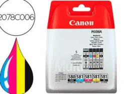 CANON PGI580/CLI581 PACK DE 5 CARTUCHOS DE TINTA ORIGINALES - 2078C005