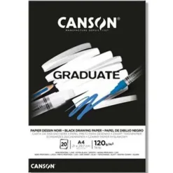 CANSON BLOC CANGRAD GRADUATE NEGRO 20H A4 120G. 625519 400110386