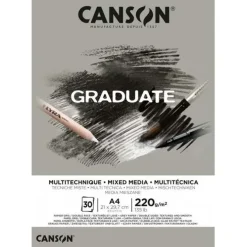 CANSON BLOC CANGRAD GRADUATE MIX MEDIA GRIS 30H A4 220G 625513 400110371